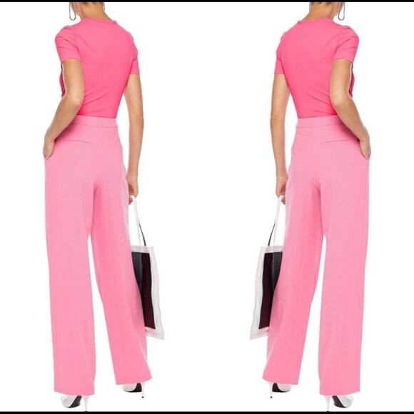 Revolve HELMUT LANG Pink Stretch Jersey Crew Neck Fitted T-shirt XS/S Y2K - Picture 2 of 12